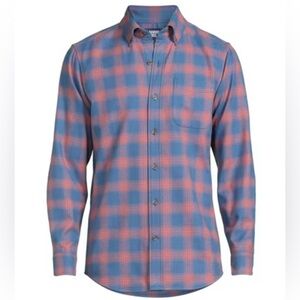 Lands' End Men's Traditional Fit Flagship Flannel Shirt - MEDIUM TALL